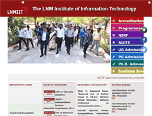 Tablet Screenshot of lnmiit.ac.in
